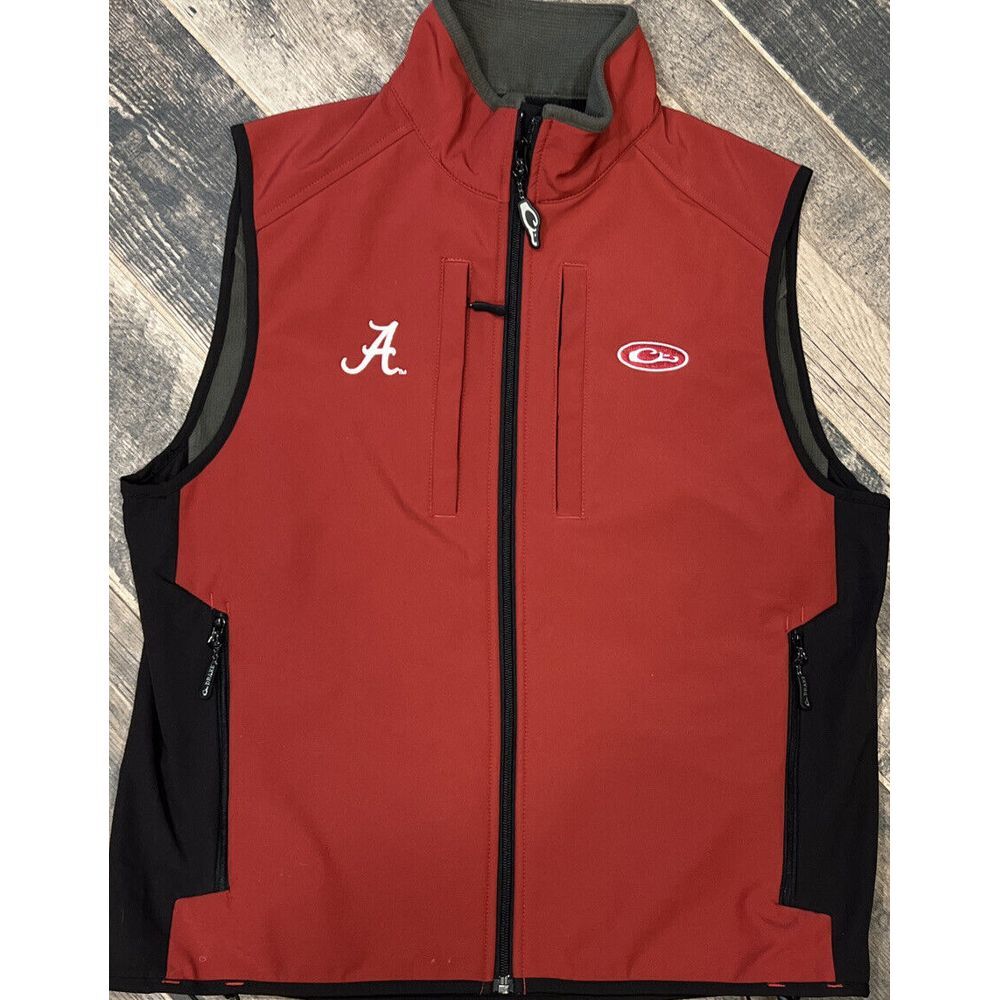 Drake Alabama Crimson Tide Mens Full Zip Sleeveless Vest Windproof Soft Shell S